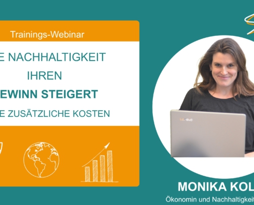 Monika Kolb Initiatorin transform academy Speakerin Webinar Nachhaligkeit steigert ihren Gewinn