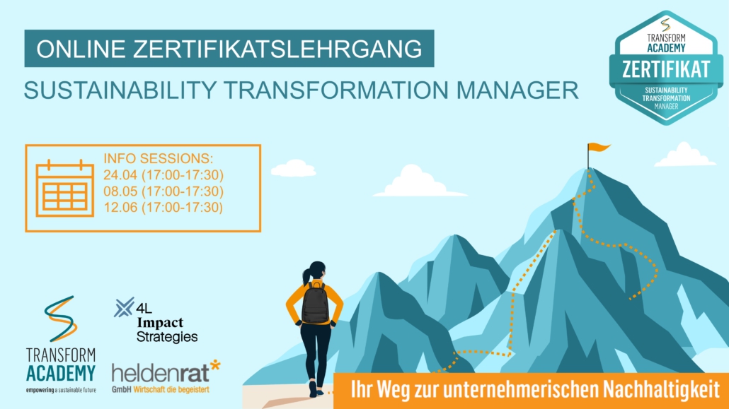 Info Session - Sustainability Transformation Manager - Herbst 2025 transform academy
