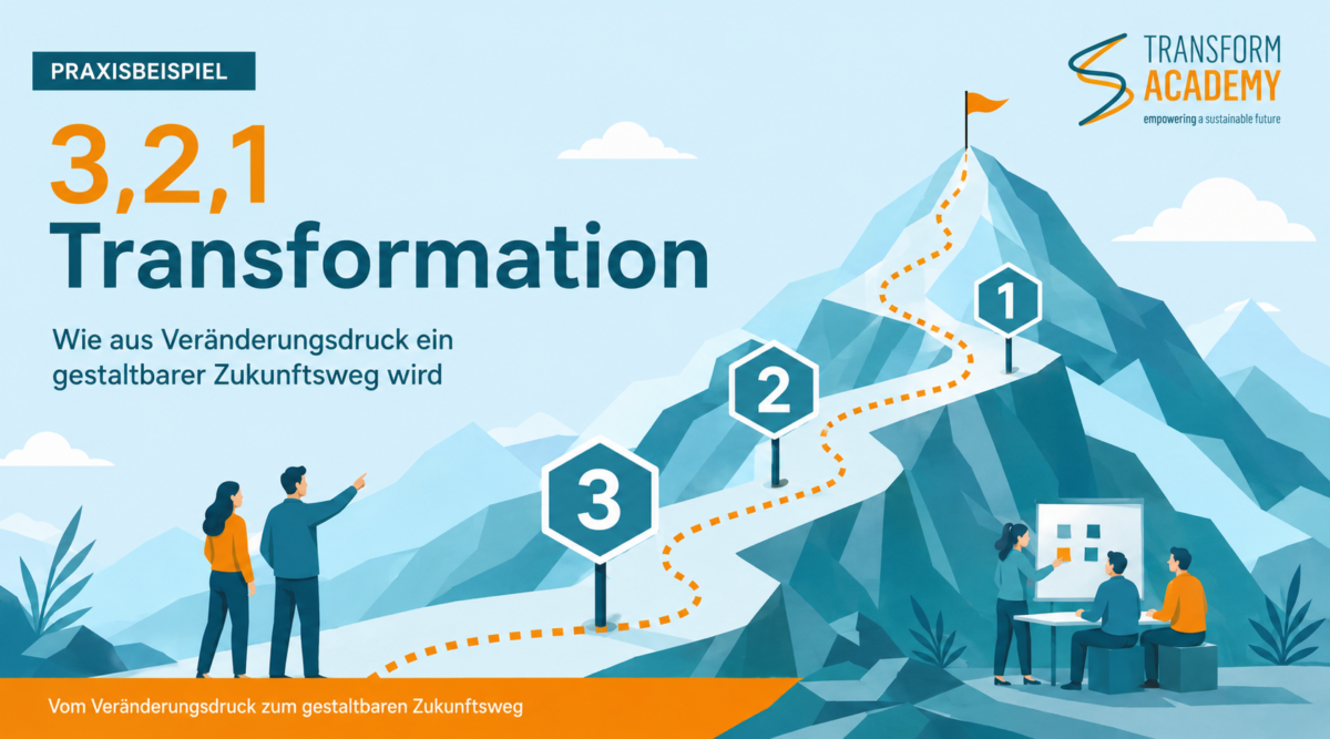 Vom Veränderungsdruck zum gestaltbaren Zukunftsweg: Das Praxisformat 3,2,1 Transformation